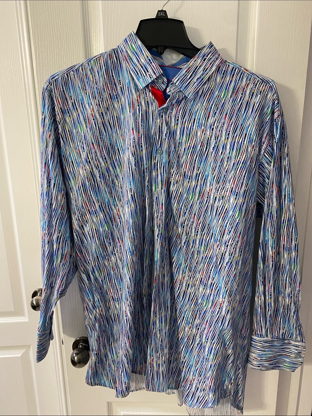 Visconti Black Multicolor Stripe Dress Shirt